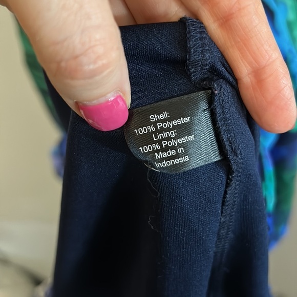 Lane Bryant Sleeveless Tropical jagged hem chiffon Dress size 22/24 - Picture 5 of 6